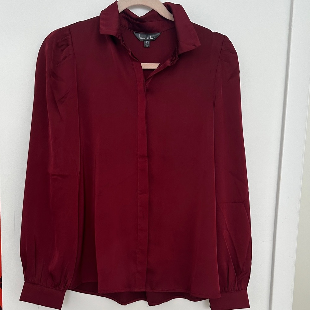 Nicole Miller Deep Red Women's Blouse